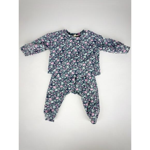 Jessica Simpson 2 PC Sweatshirt & Pants Set 6-9 months Baby Girl Floral Spring - Picture 1 of 5